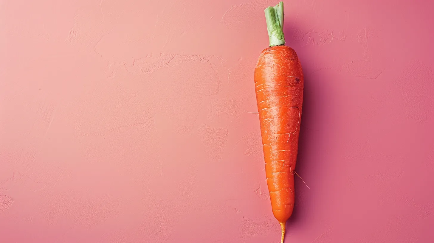 Zanahorias frescas en una mesa